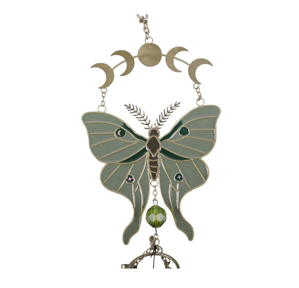 Moonphase Moth Windchime