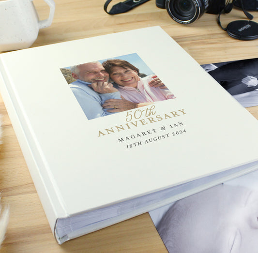 Personalised Photo Upload 50th Anniversary Traditional Photo Album