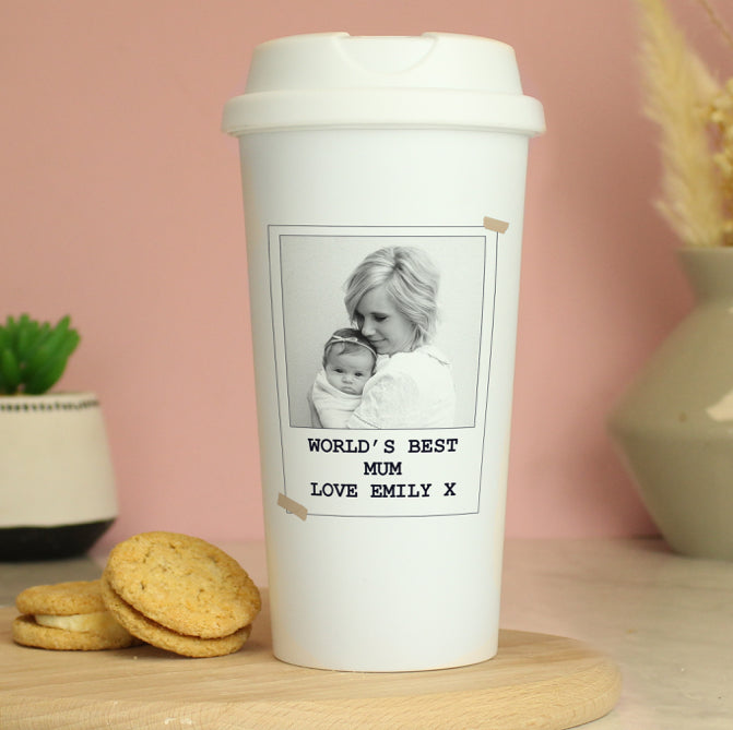 Personalised Photo Upload Travel Mug