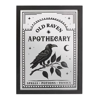 Old Raven Apothecary Mirrored Wall Art