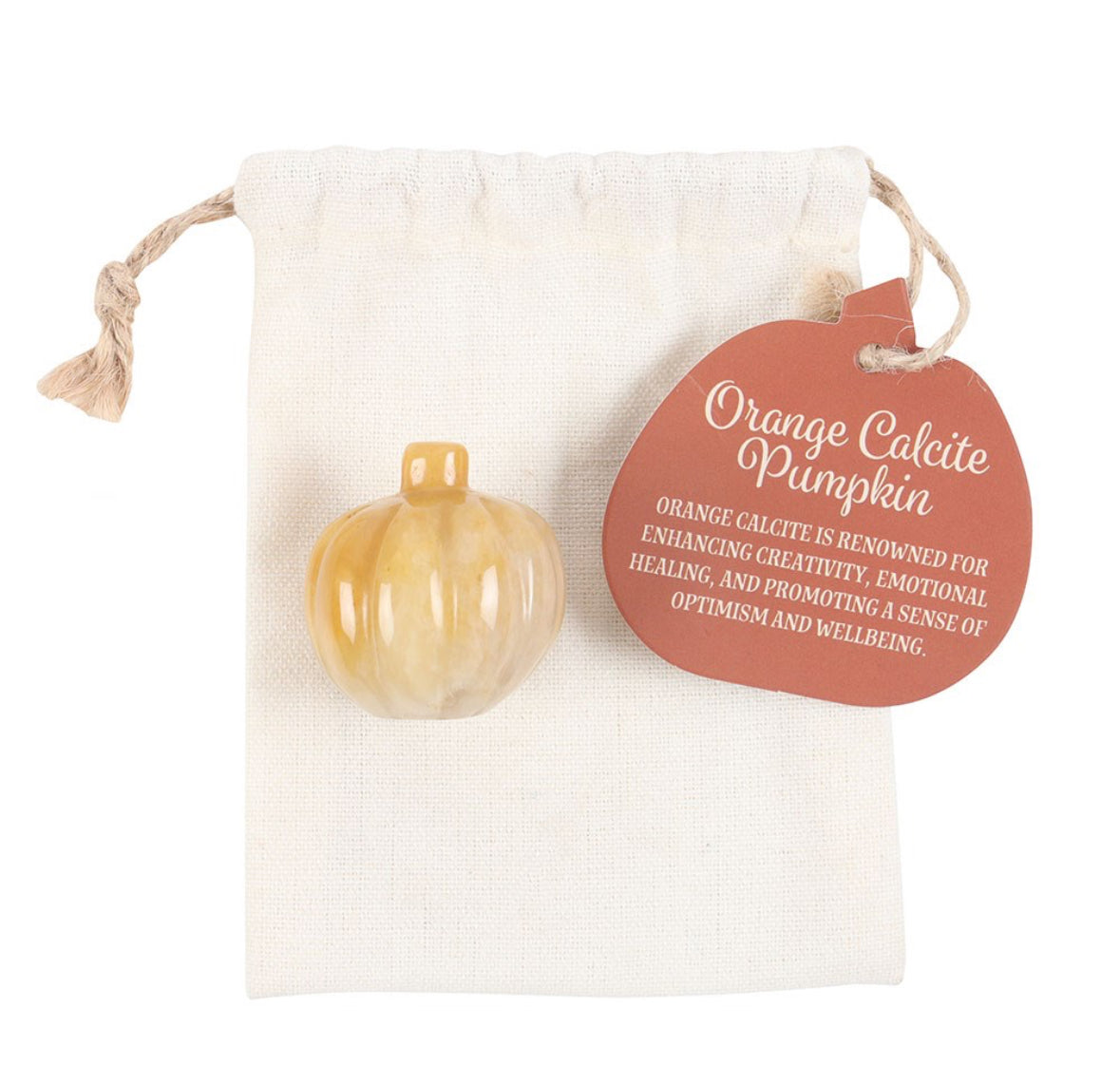 Pumpkin Shaped Orange Calcite Crystal