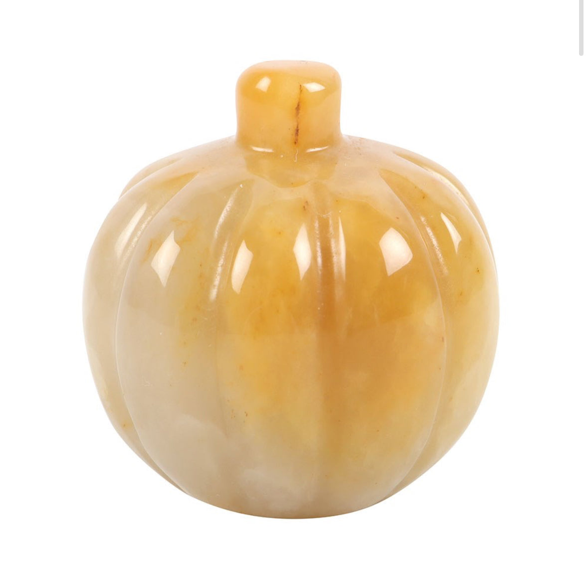 Pumpkin Shaped Orange Calcite Crystal