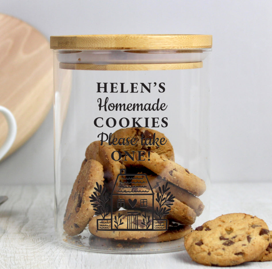 Personalised Home Glass Storage Jar