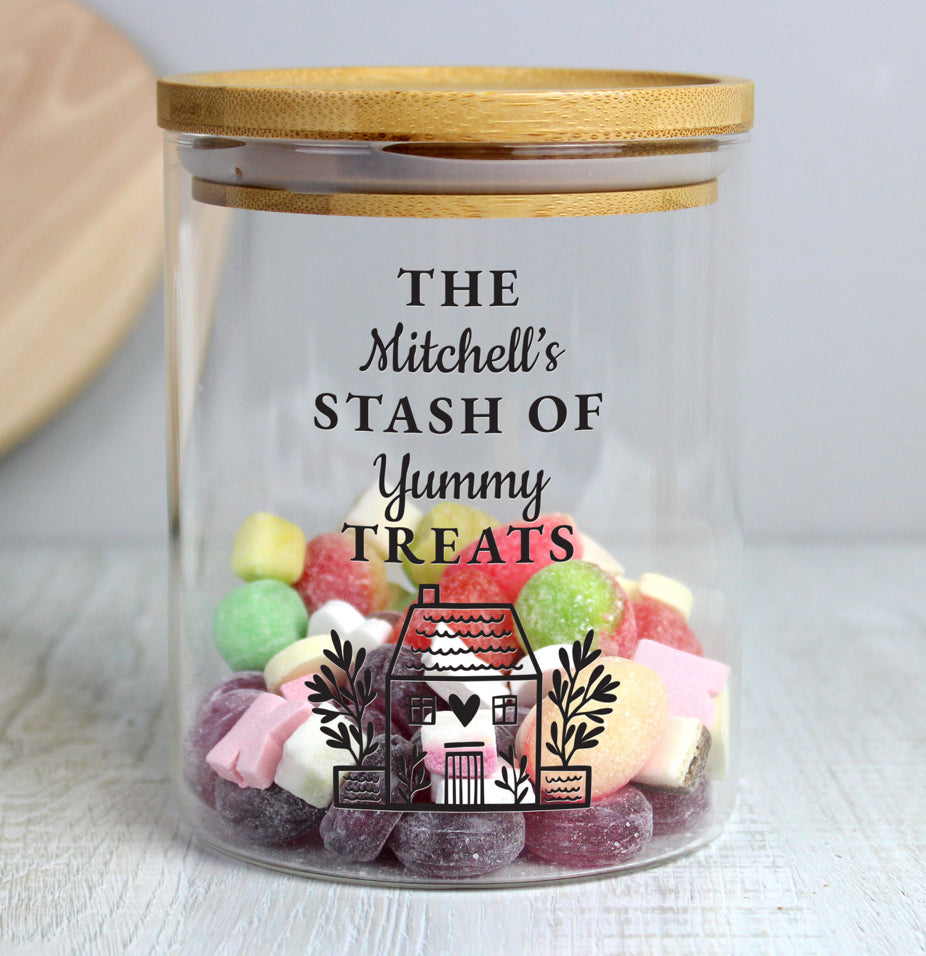 Personalised Home Glass Storage Jar