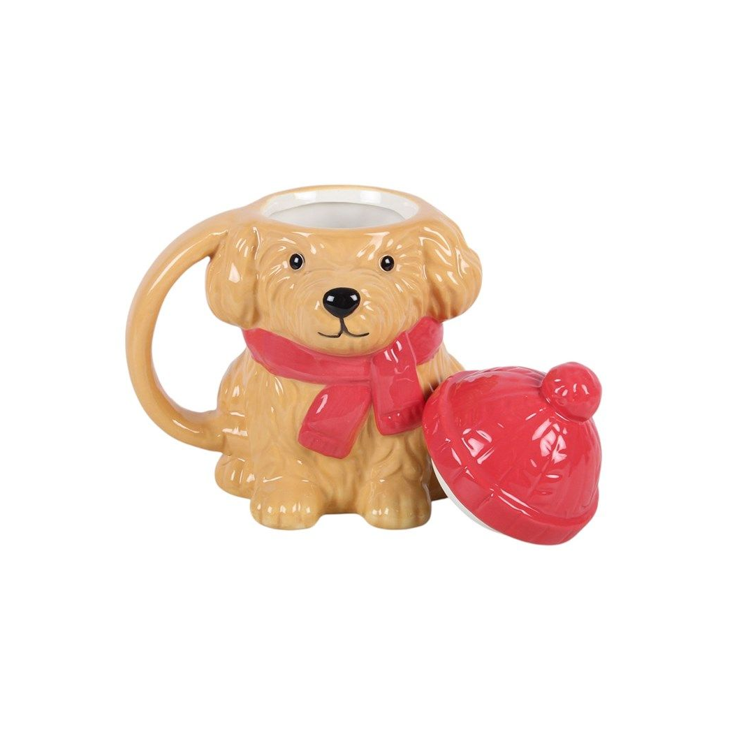 Winter Puppy Lidded Mug