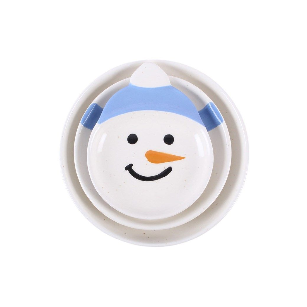 Set of 3 Winter Snowmen Stacking Bowls