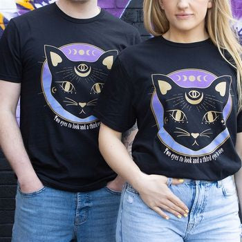 Mystic Mog Black Cat Unisex T-shirt