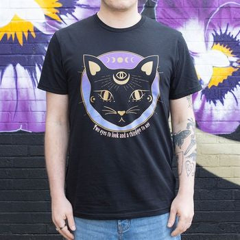 Mystic Mog Black Cat Unisex T-shirt