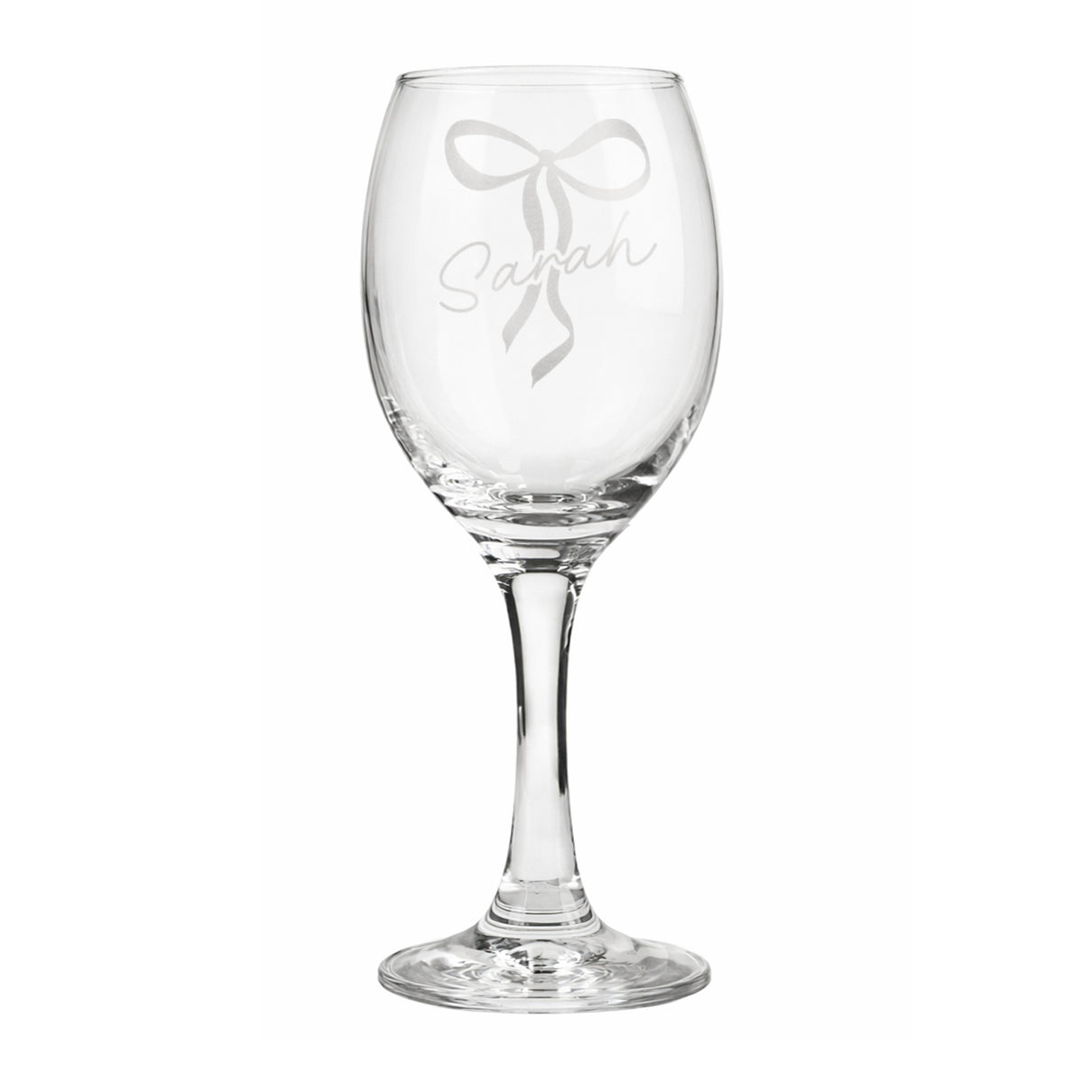 Personalised Bow Wine Glass