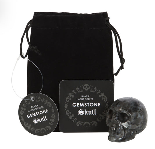 Black Labradorite Crystal Skull