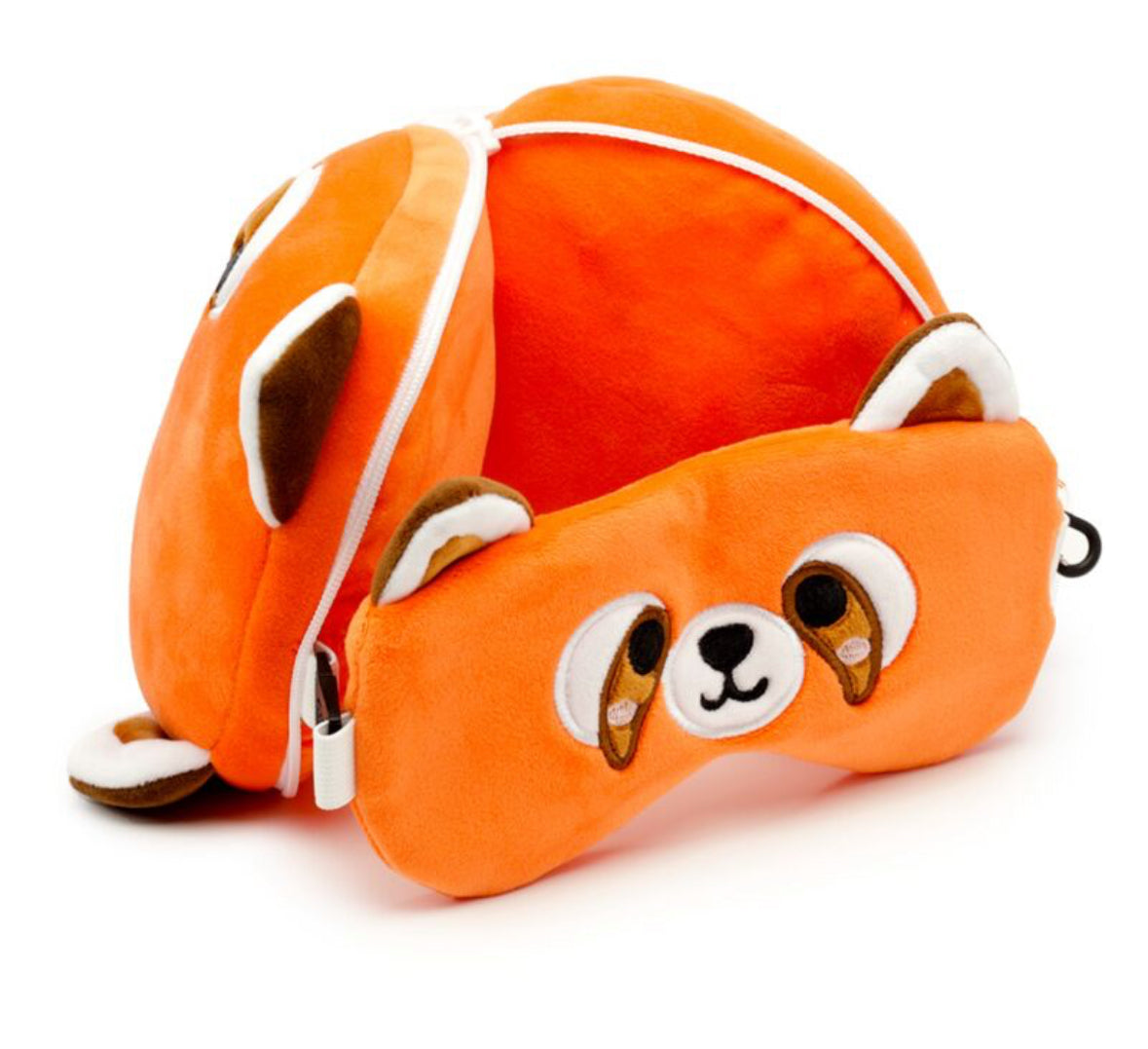 Relaxeazzz Travel Pillow & Eye Mask - Red Panda