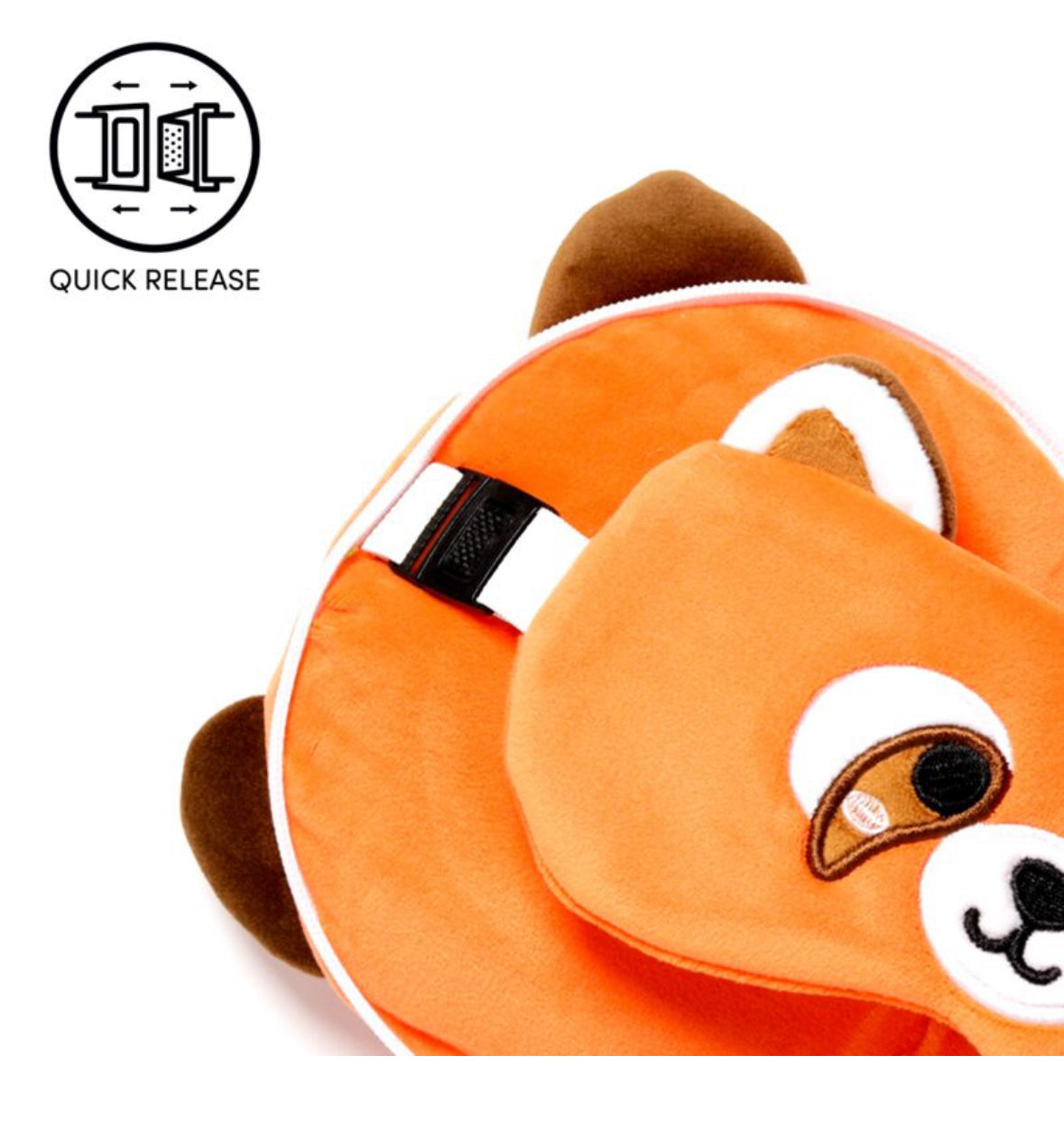 Relaxeazzz Travel Pillow & Eye Mask - Red Panda