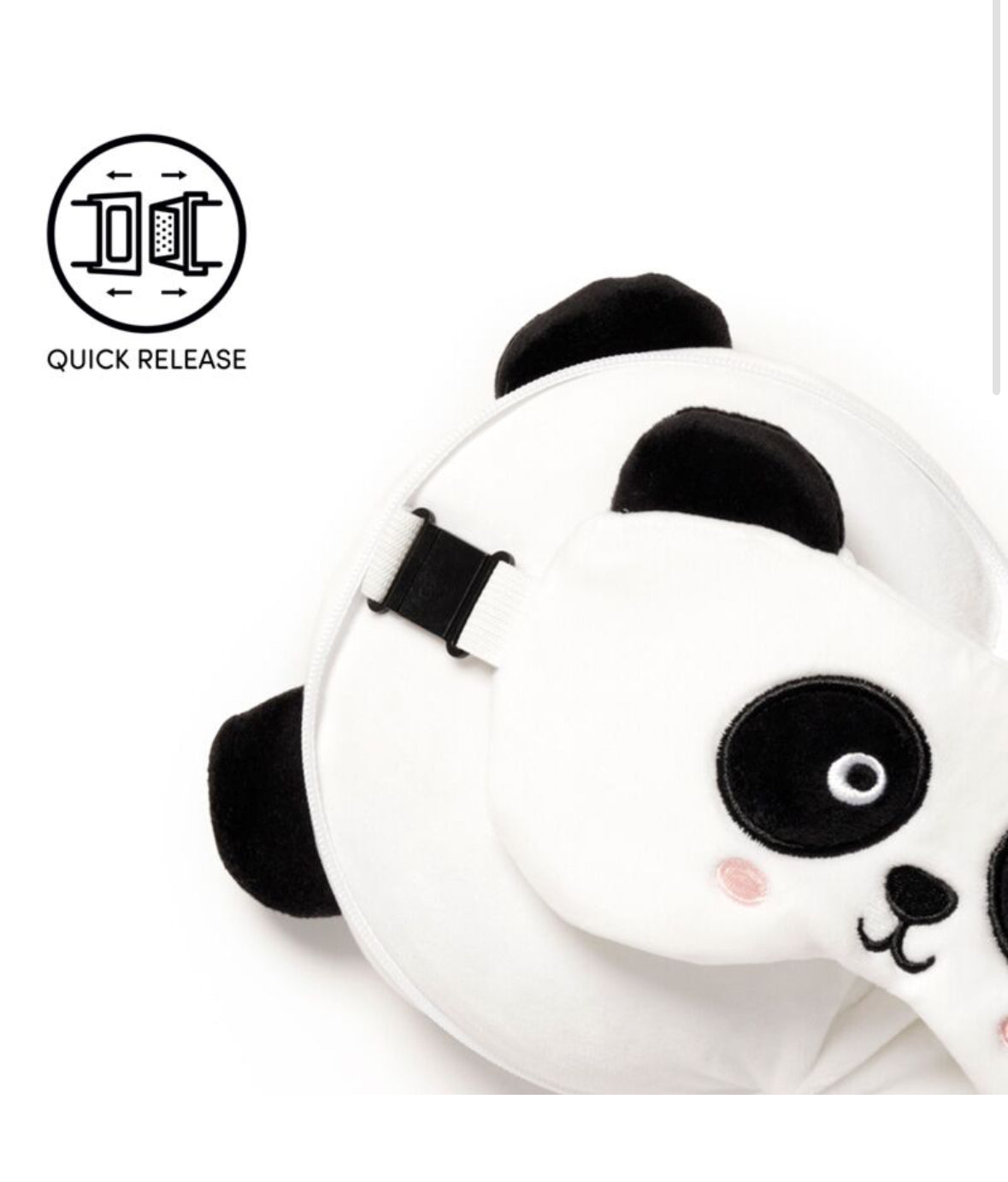 Relaxeazzz Travel Pillow & Eye Mask - Panda