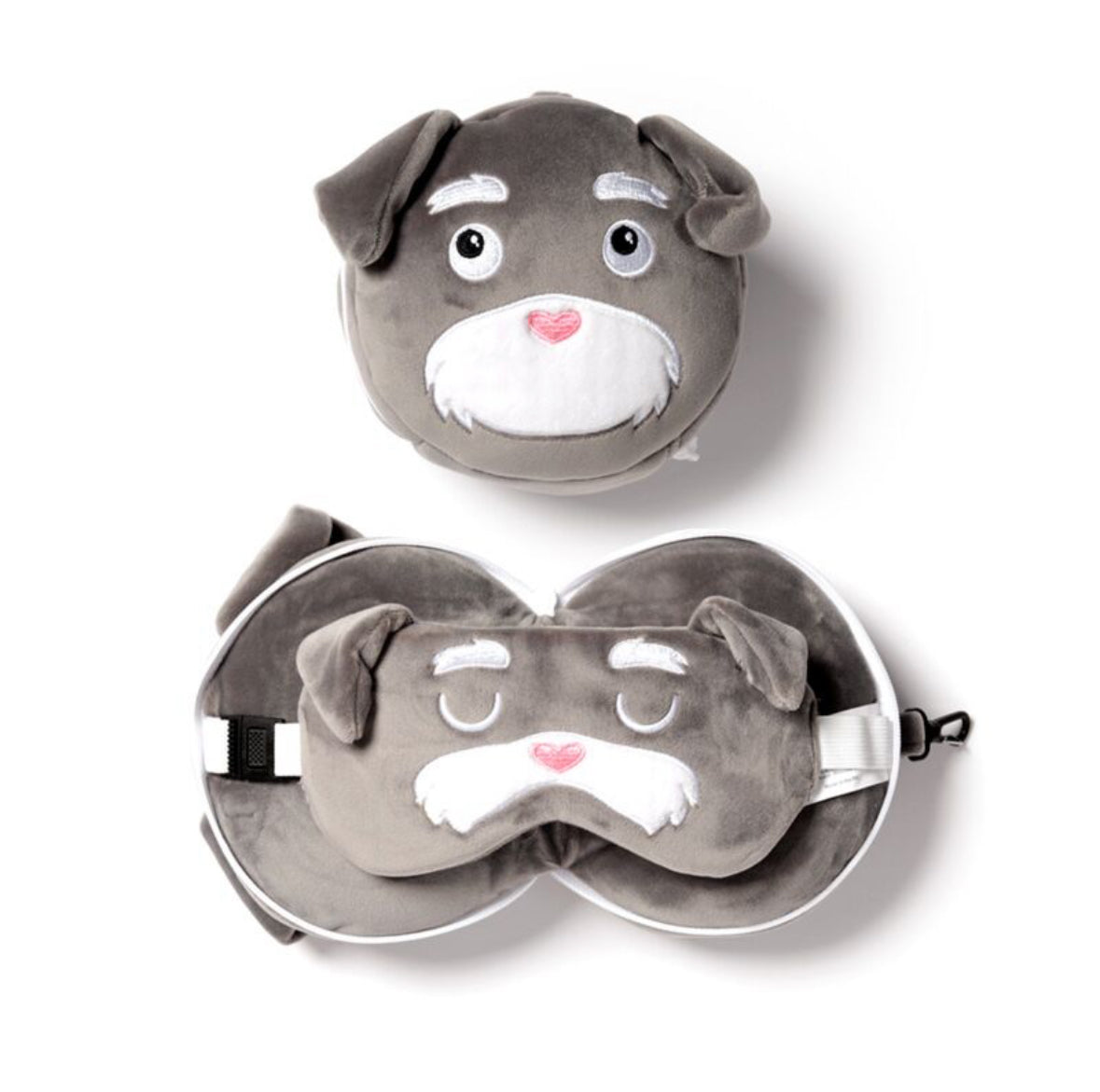 Relaxeazzz Travel Pillow & Eye Mask - Dog Squad