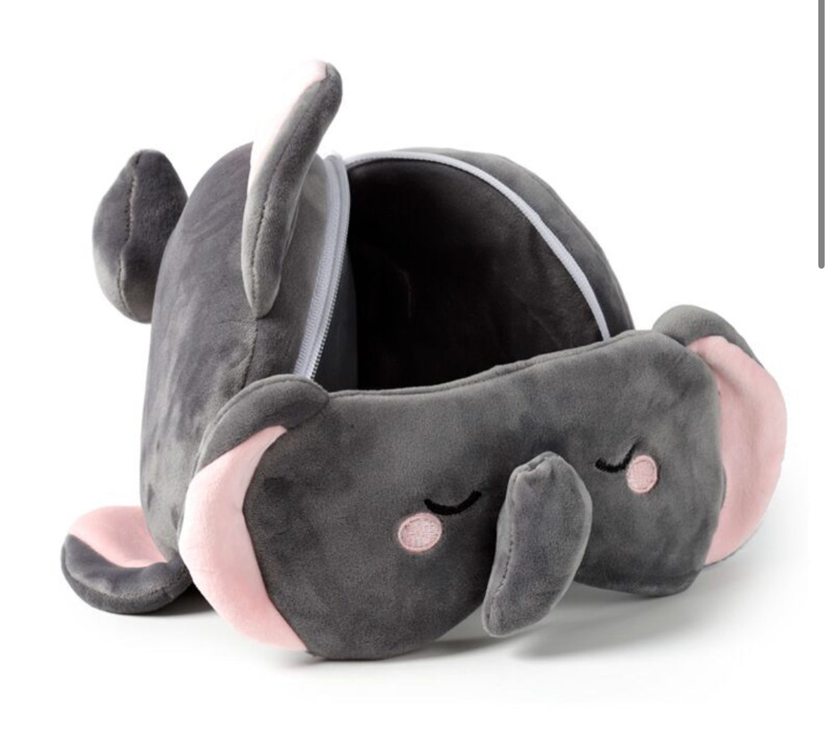 Relaxeazzz Travel Pillow & Eye Mask - Adoramals Janu the Elephant