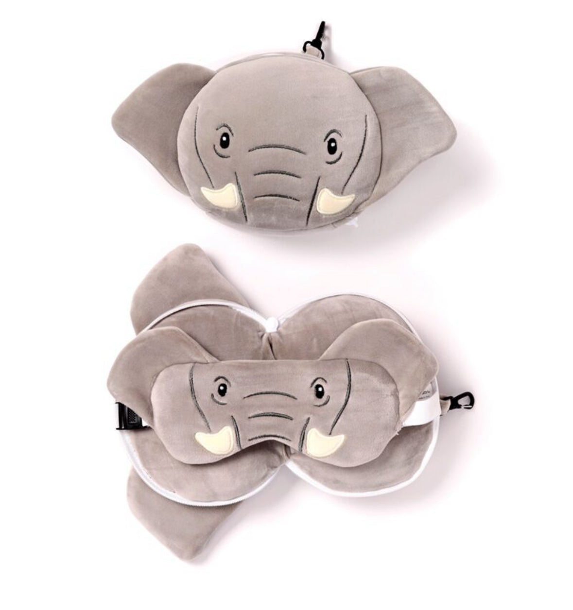 Relaxeazzz Travel Pillow & Eye Mask - Elephant