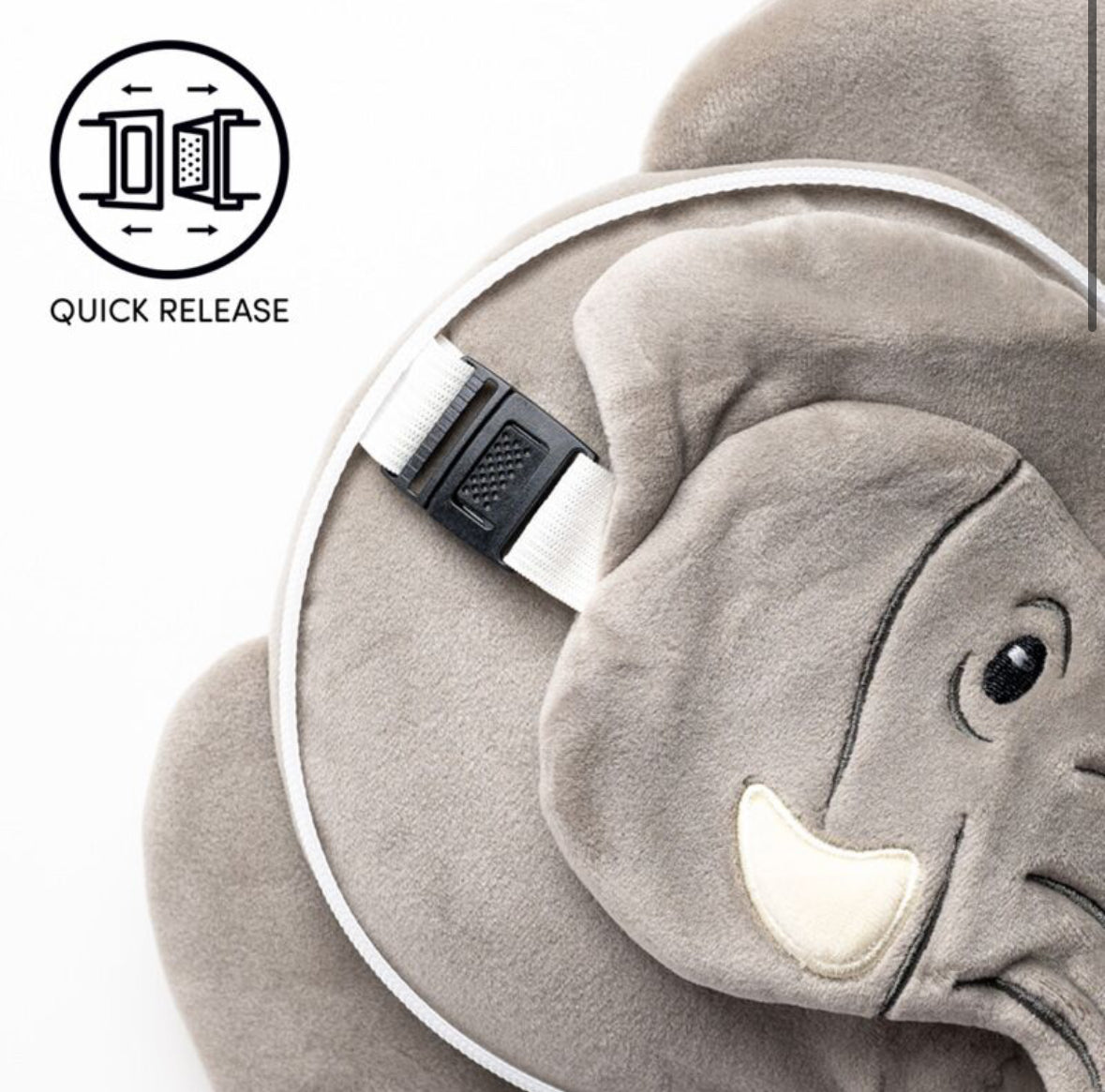 Relaxeazzz Travel Pillow & Eye Mask - Elephant