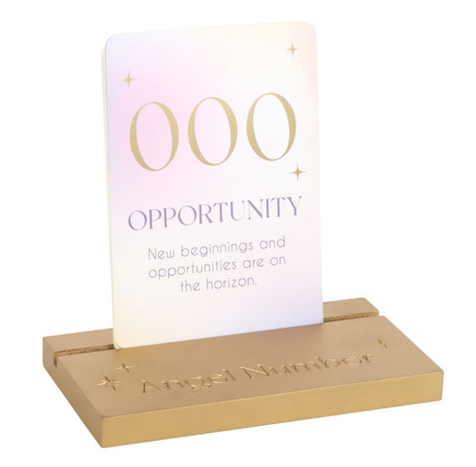 Angel Number Affirmation Cards with Wooden Stand