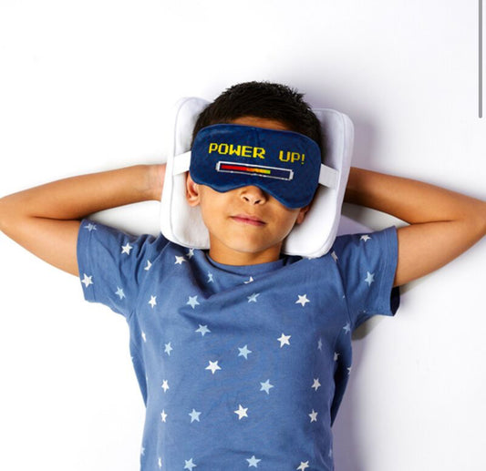 Relaxeazzz Travel Pillow & Eye Mask - Game Over