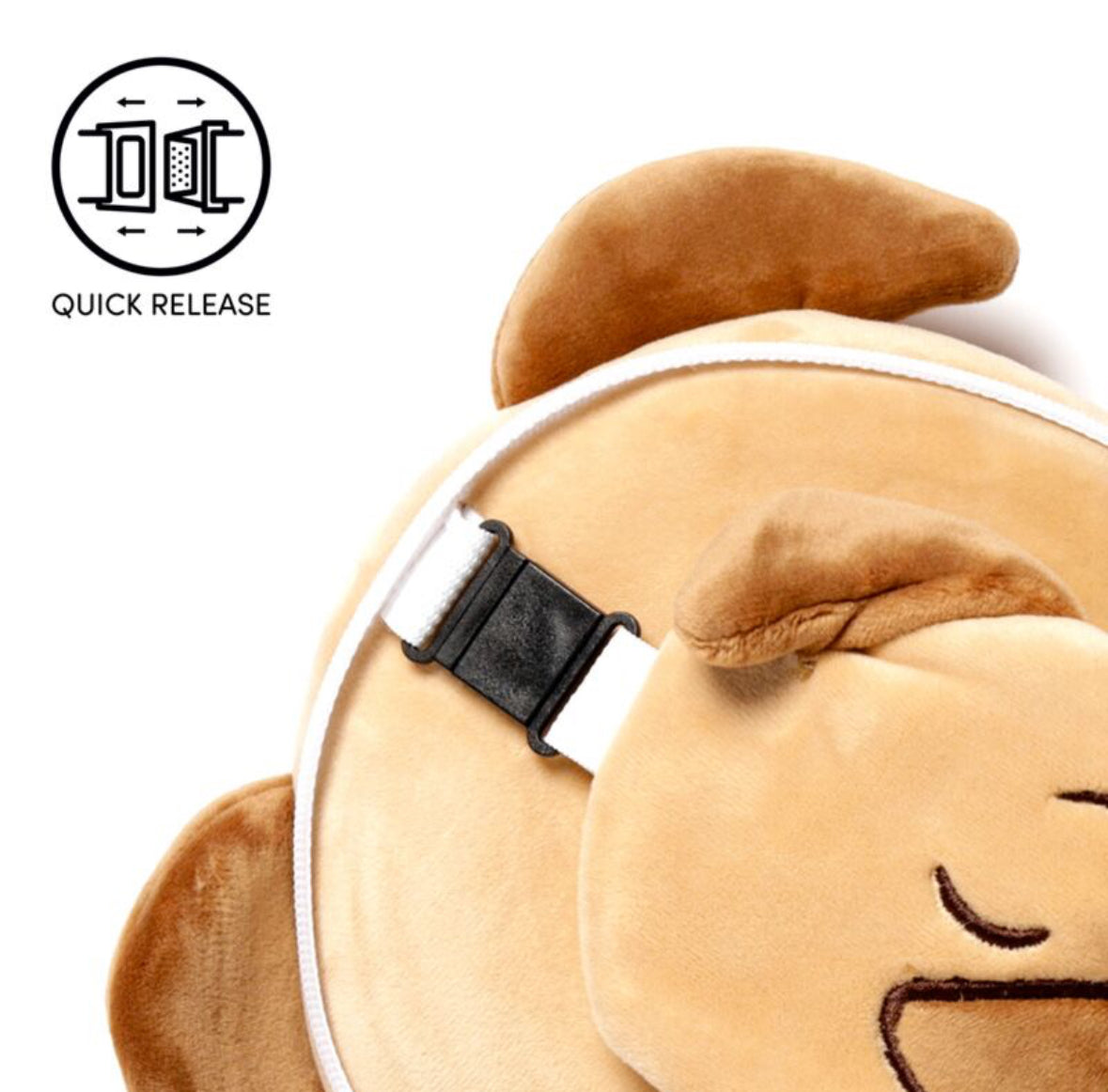 Relaxeazzz Travel Pillow & Eye Mask - Mopps Pug