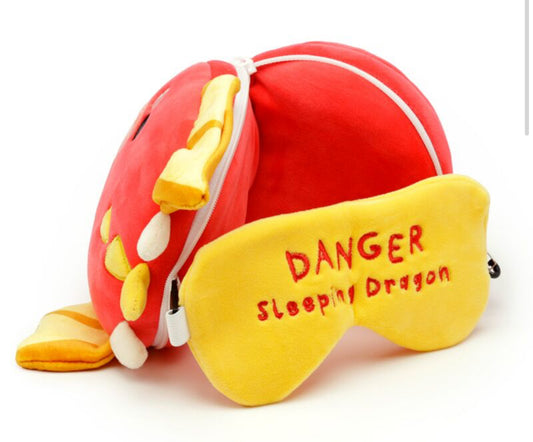 Relaxeazzz Travel Pillow & Eye Mask - Adoramagics Dragon