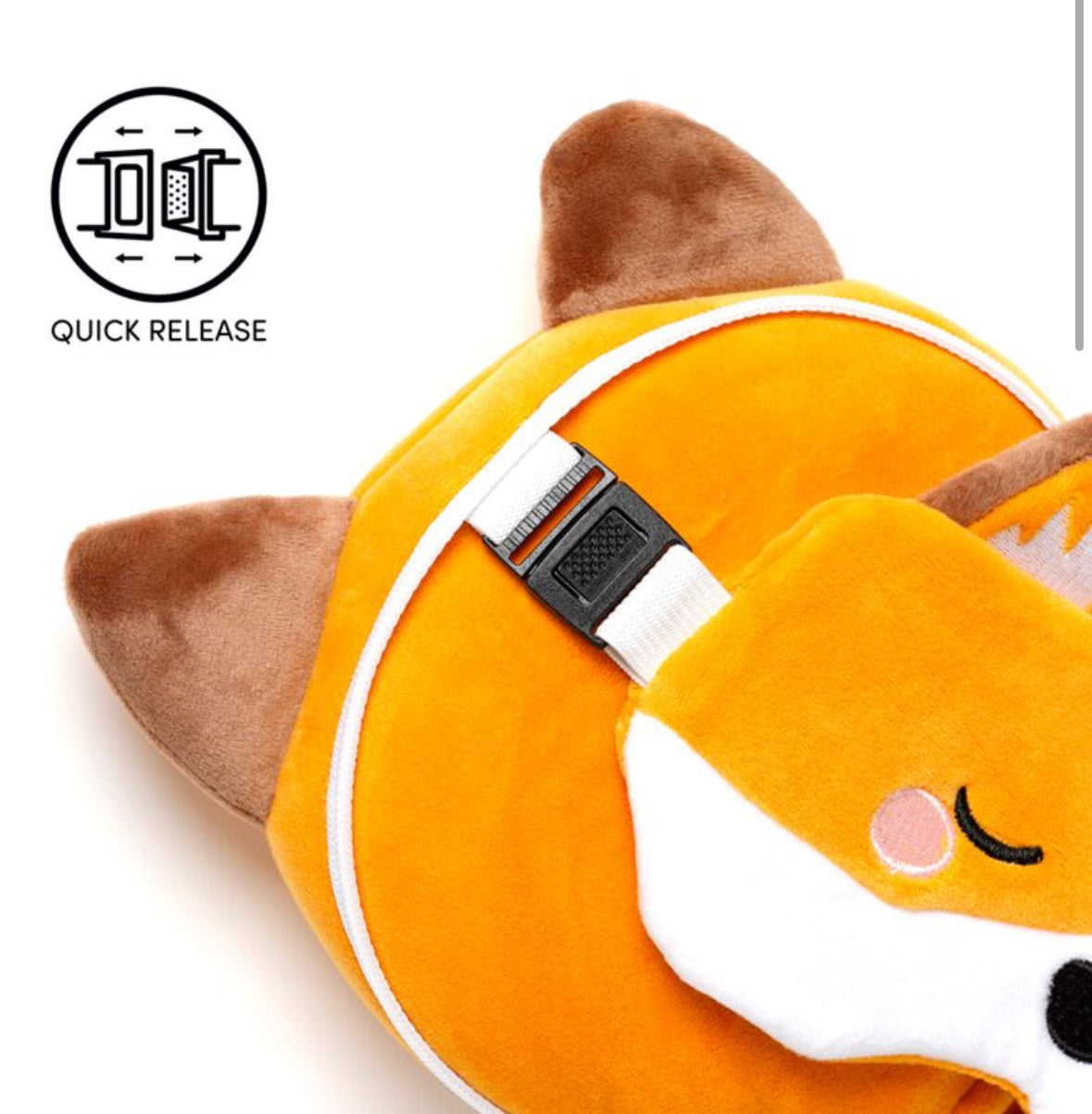 Relaxeazzz Travel Pillow & Eye Mask - Adoramals Finnick the Fox