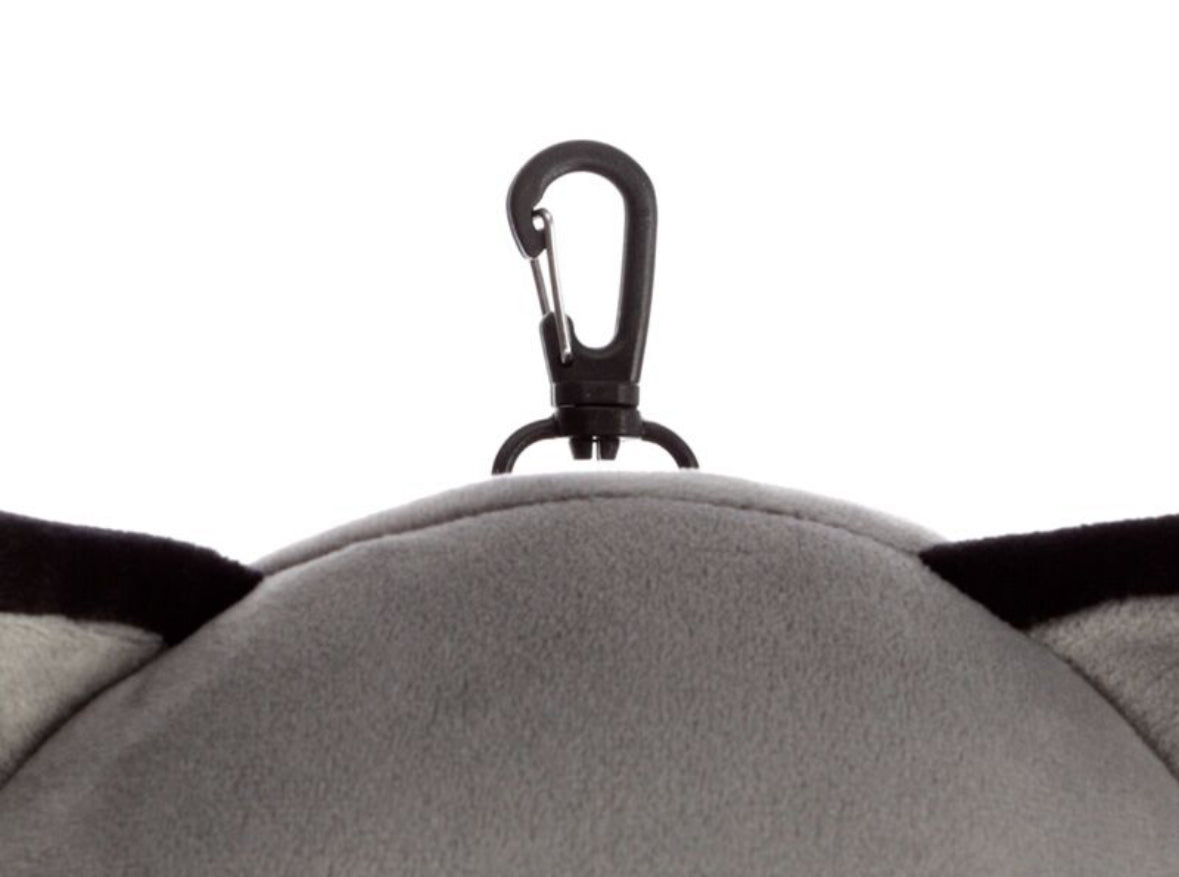 Relaxeazzz Travel Pillow & Eye Mask - Raccoon