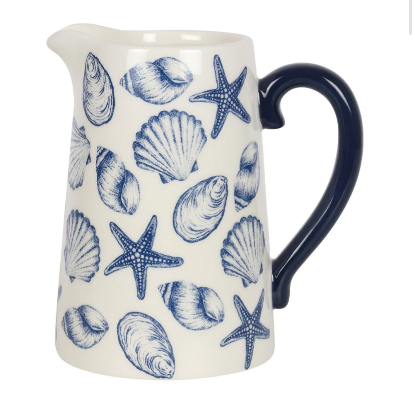 17cm Seashell Ceramic Flower Jug