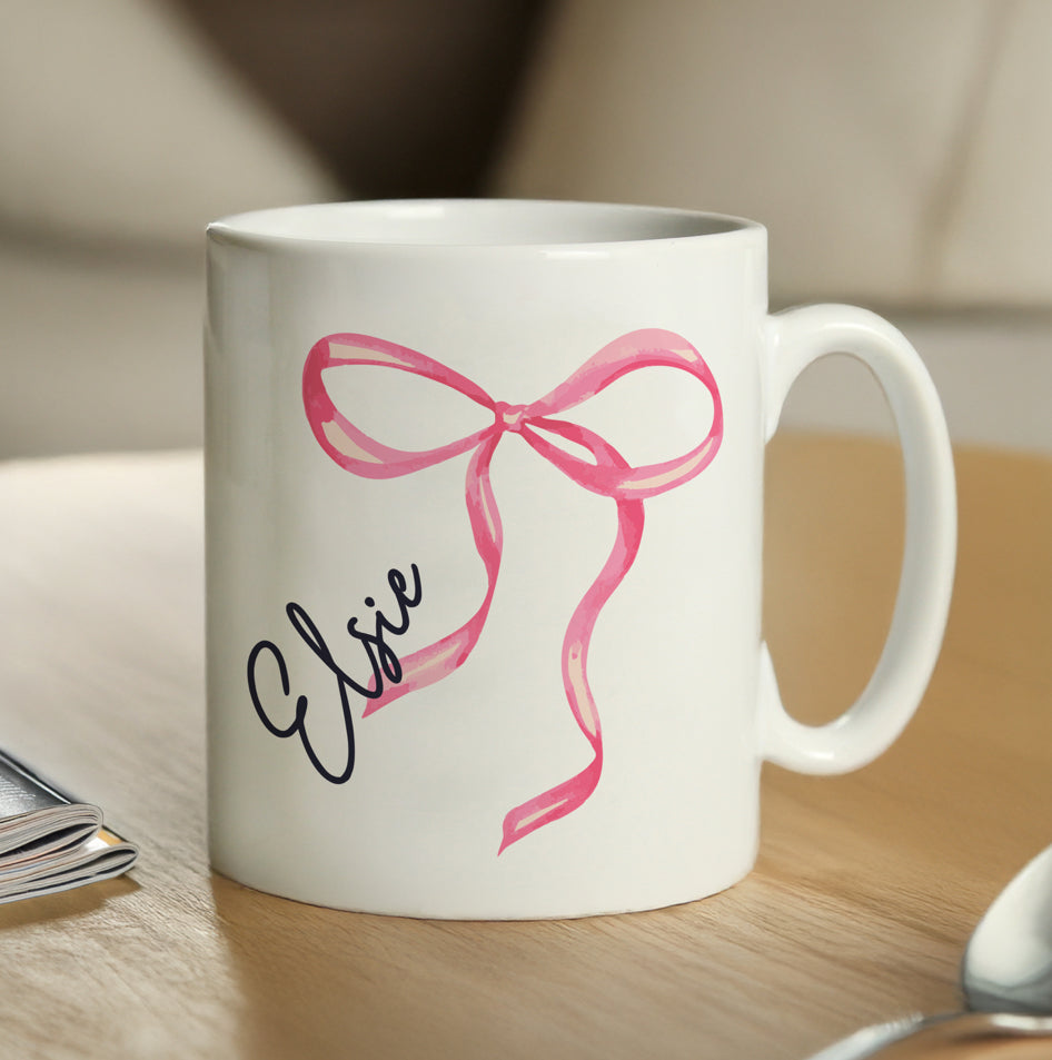 Personalised Bow Mug