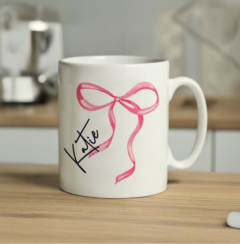 Personalised Bow Mug
