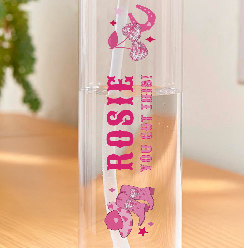 Personalised Cowgirl Water Bottle