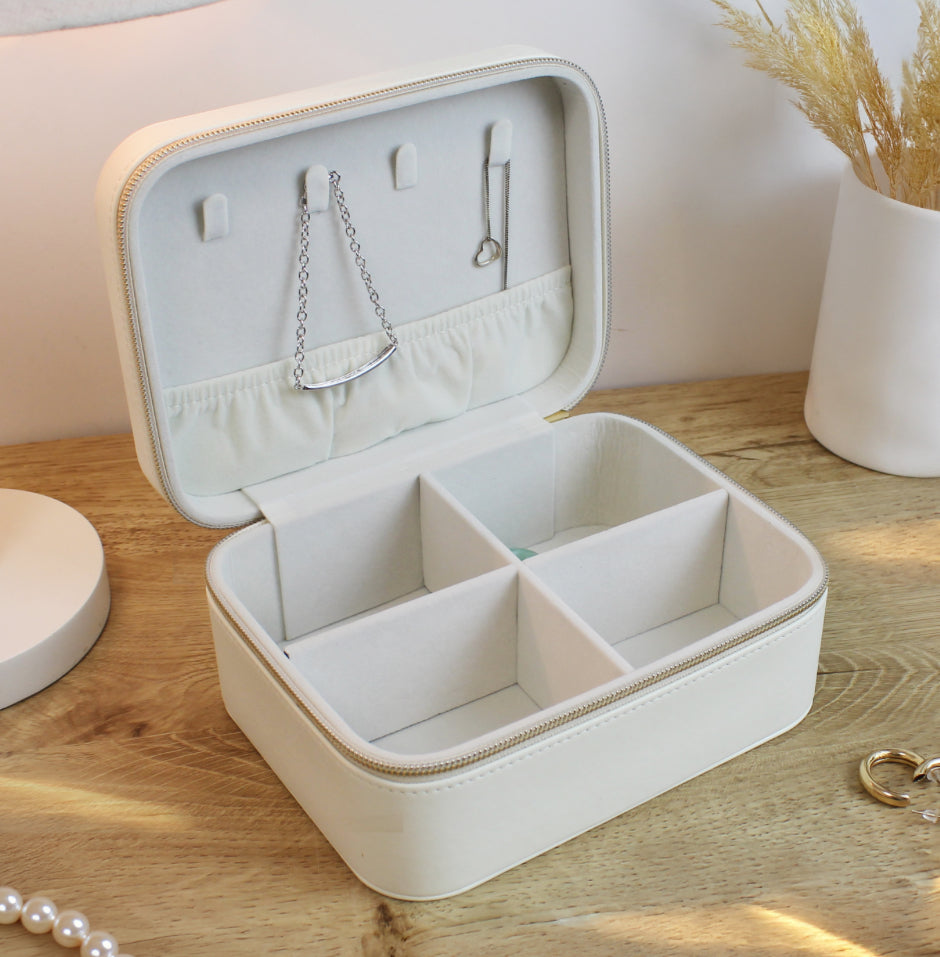 Personalised Bow Travel Jewellery Box