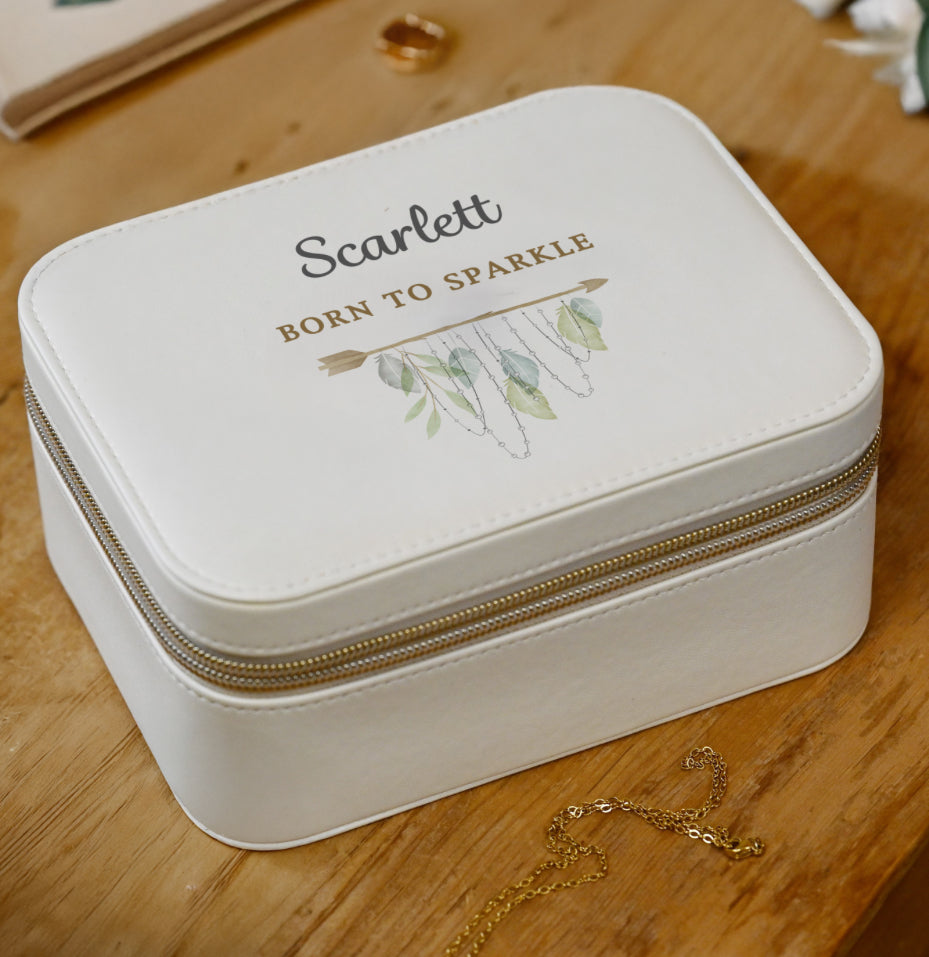 Personalised Botanical Travel Jewellery Box