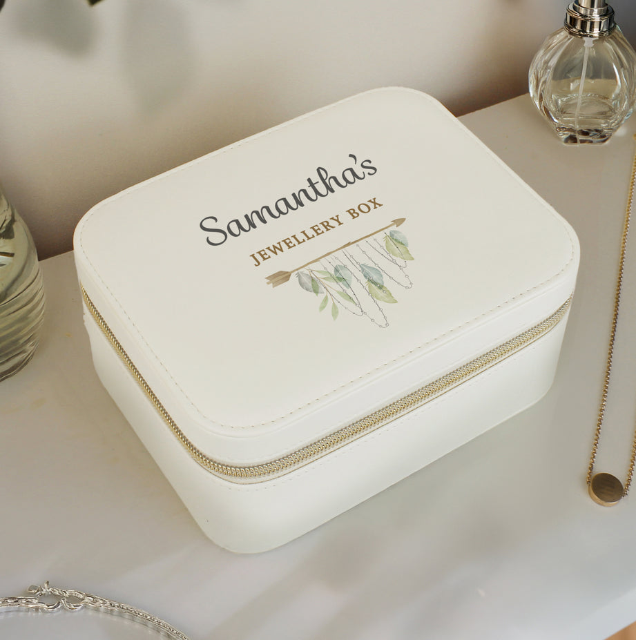 Personalised Botanical Travel Jewellery Box