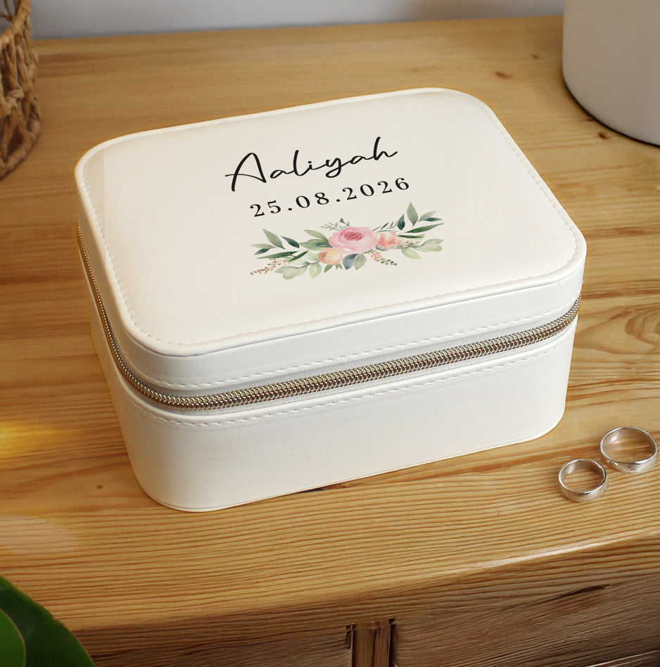 Personalised Wedding Travel Jewellery Box