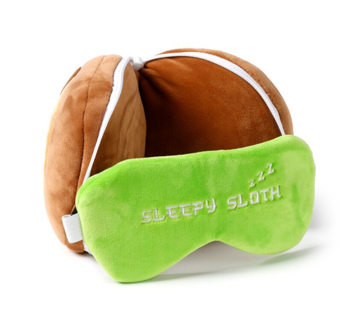 Relaxeazzz Travel Pillow & Eye Mask - Sloth