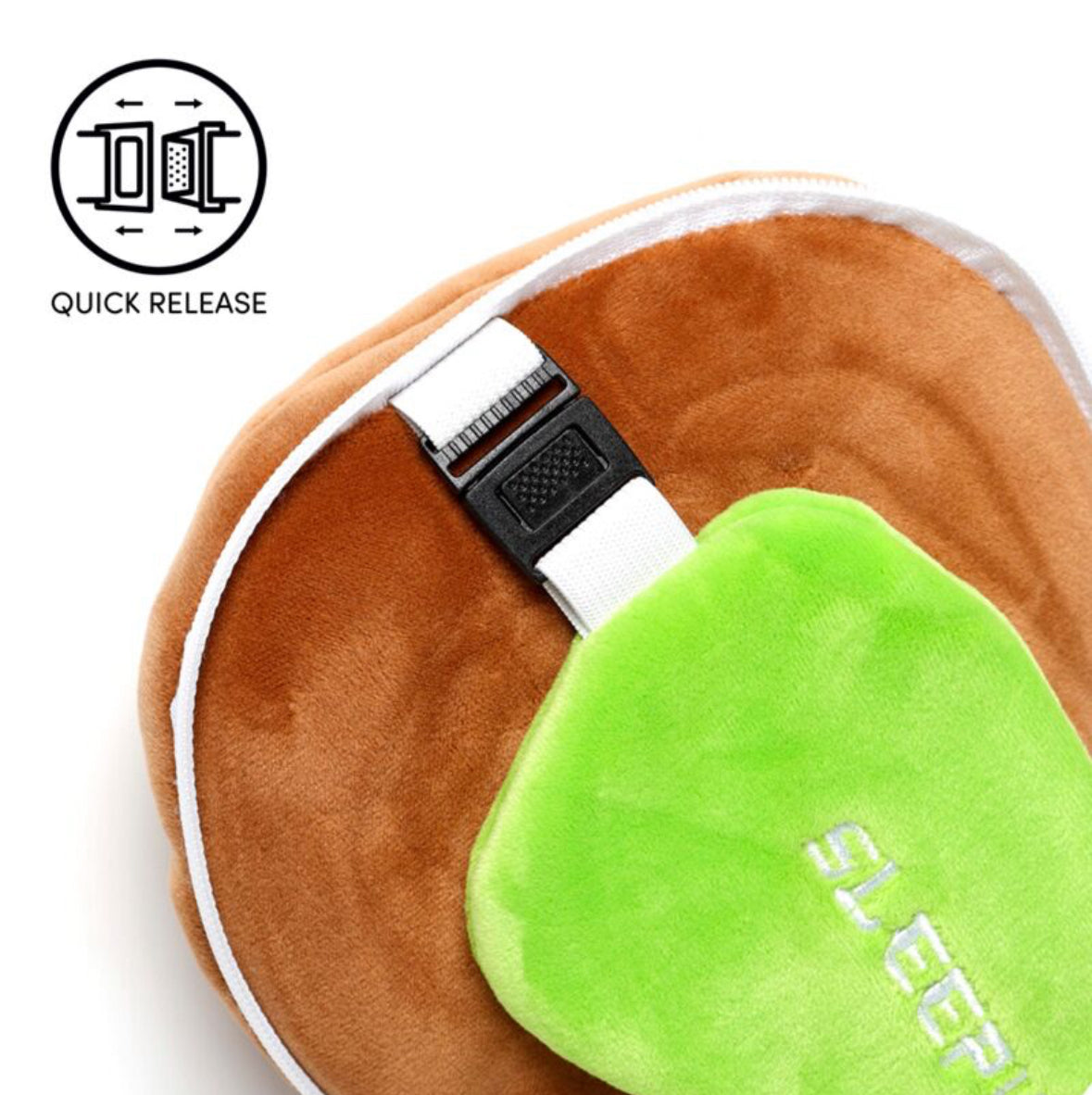 Relaxeazzz Travel Pillow & Eye Mask - Sloth