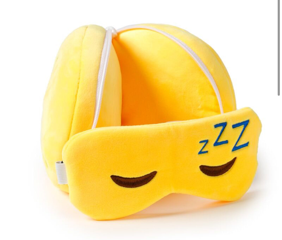 Relaxeazzz Travel Pillow & Eye Mask - Snoozie the Sleeping Head