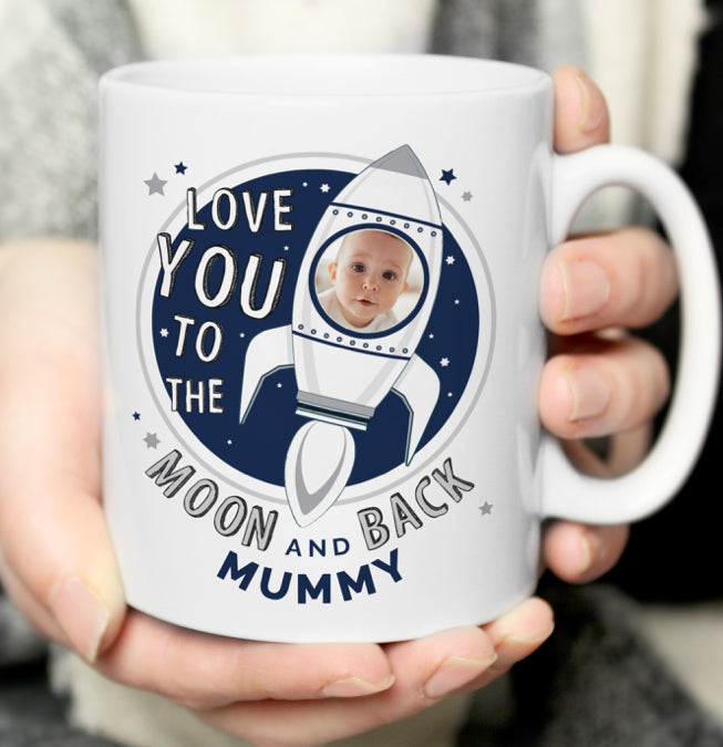 Personalised Moon & Back Photo Upload Mug
