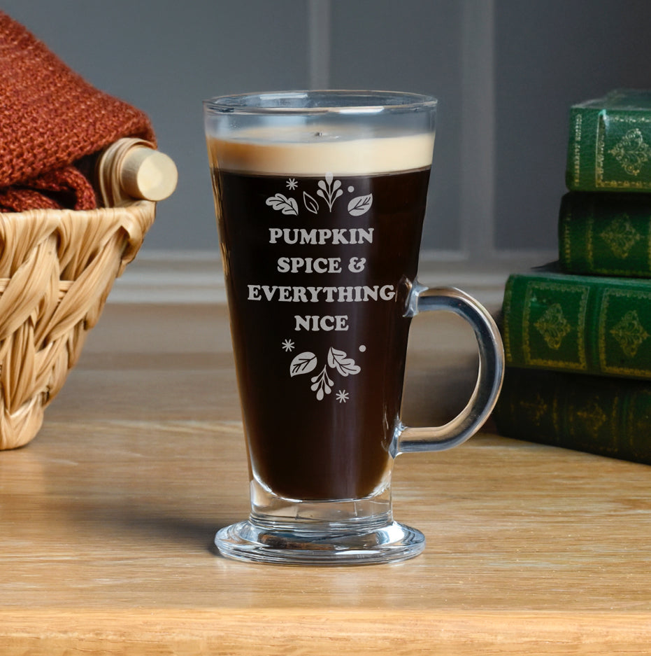 Personalised Autumn Latte Glass