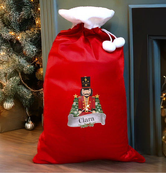 Personalised Nutcracker Red Sack