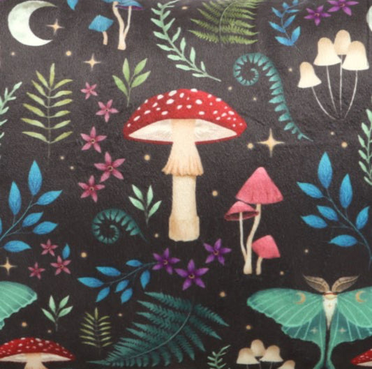 40cm Rectangular Dark Forest Print Cushion