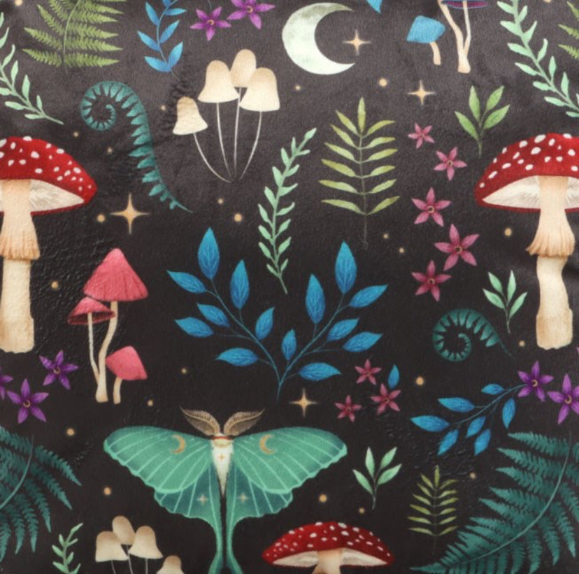35cm Square Dark Forest Print Cushion