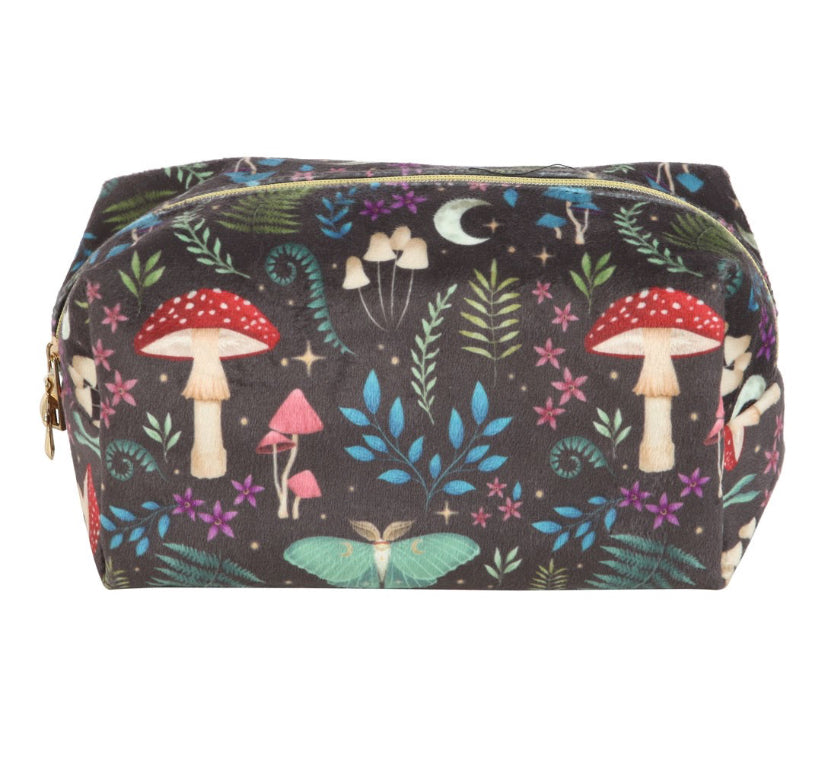 Dark Forest Print Makeup Bag