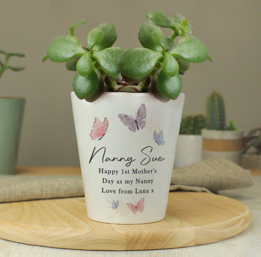 Personalised Butterfly Plant Pot