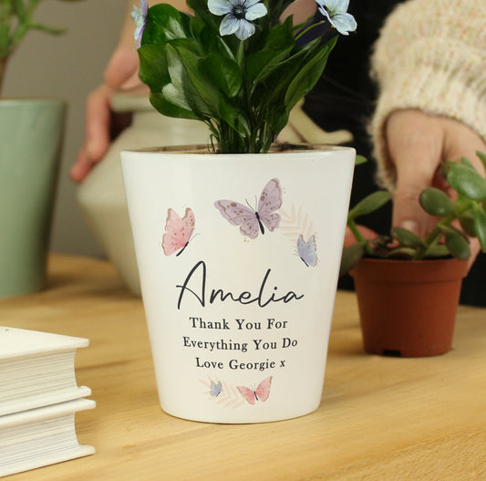 Personalised Butterfly Plant Pot
