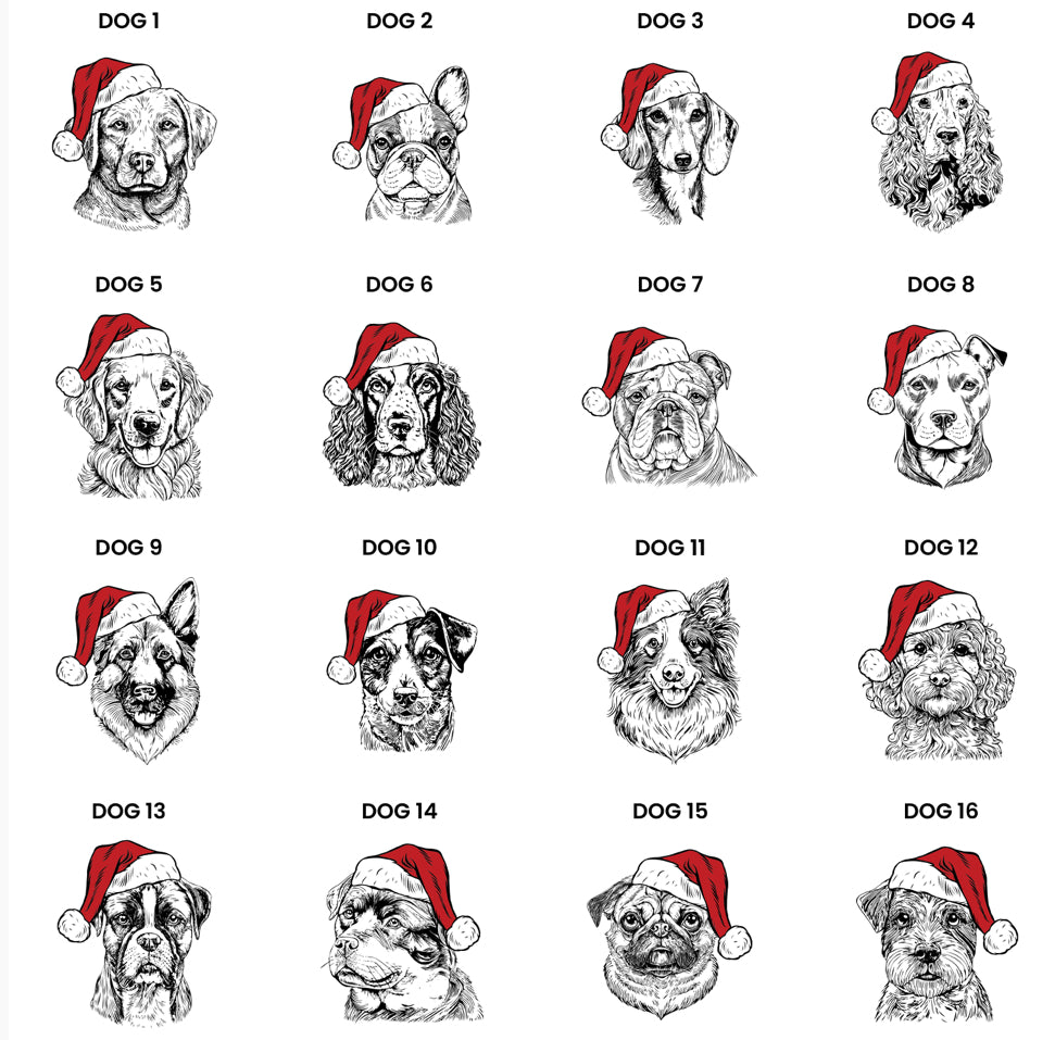 Personalised Dog Breed Christmas Stocking