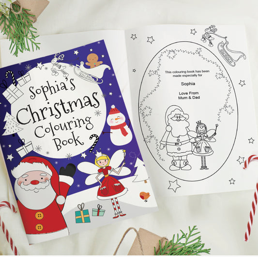 Personalised 'It's Christmas' Fairy Colouring Book