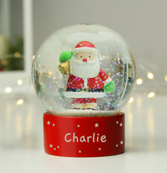Personalised Name Only Santa Snow Globe