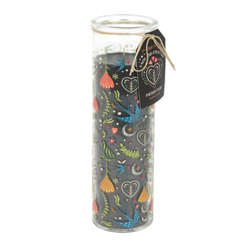 Midnight Bloom Print French Tulip Tube Candle